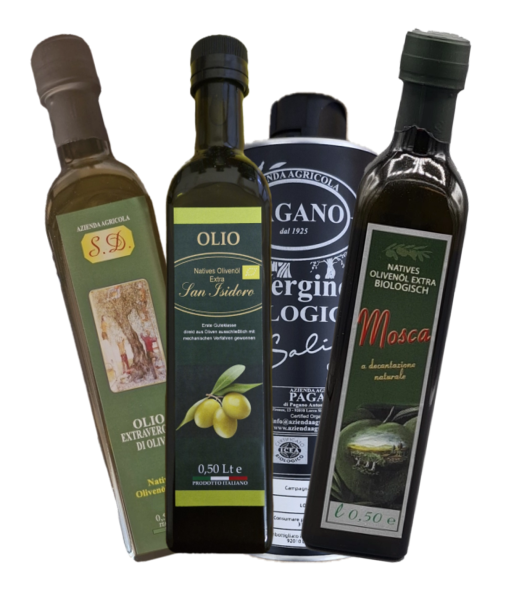 3er Set - Natives Olivenöl Extra 0.5L | S.D. / MOSCA / PAGANO oder SAN ISIDORO